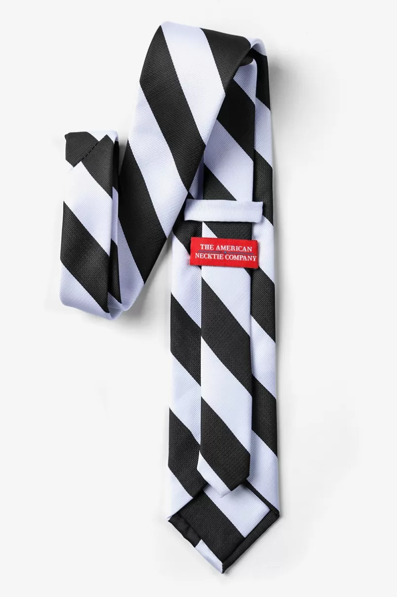 Ties Black & White Stripe Tie Black&White Store