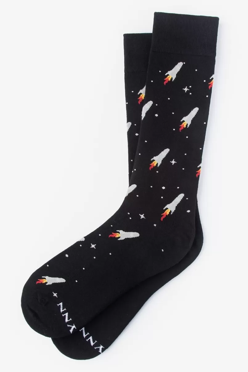 Ties Blast Off Black Sock Outlet