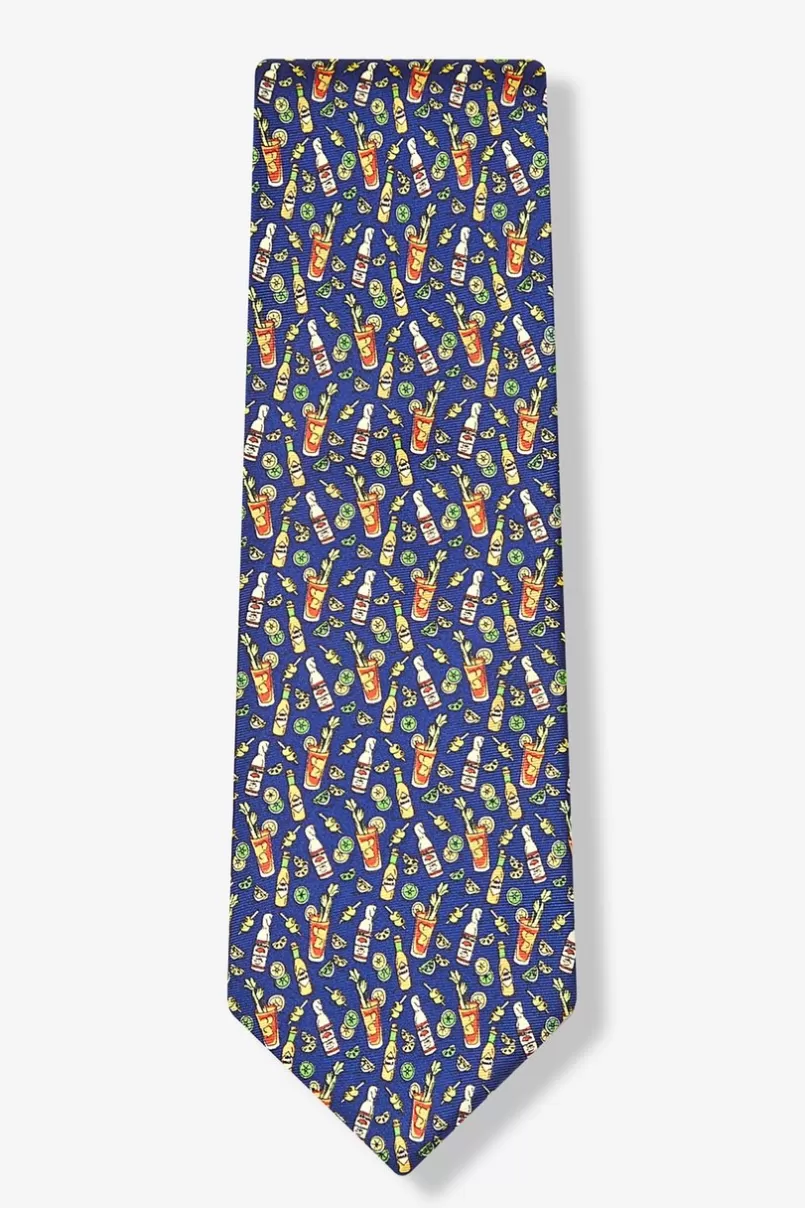 Ties Bloody Merry Navy Blue Tie NavyBlue New