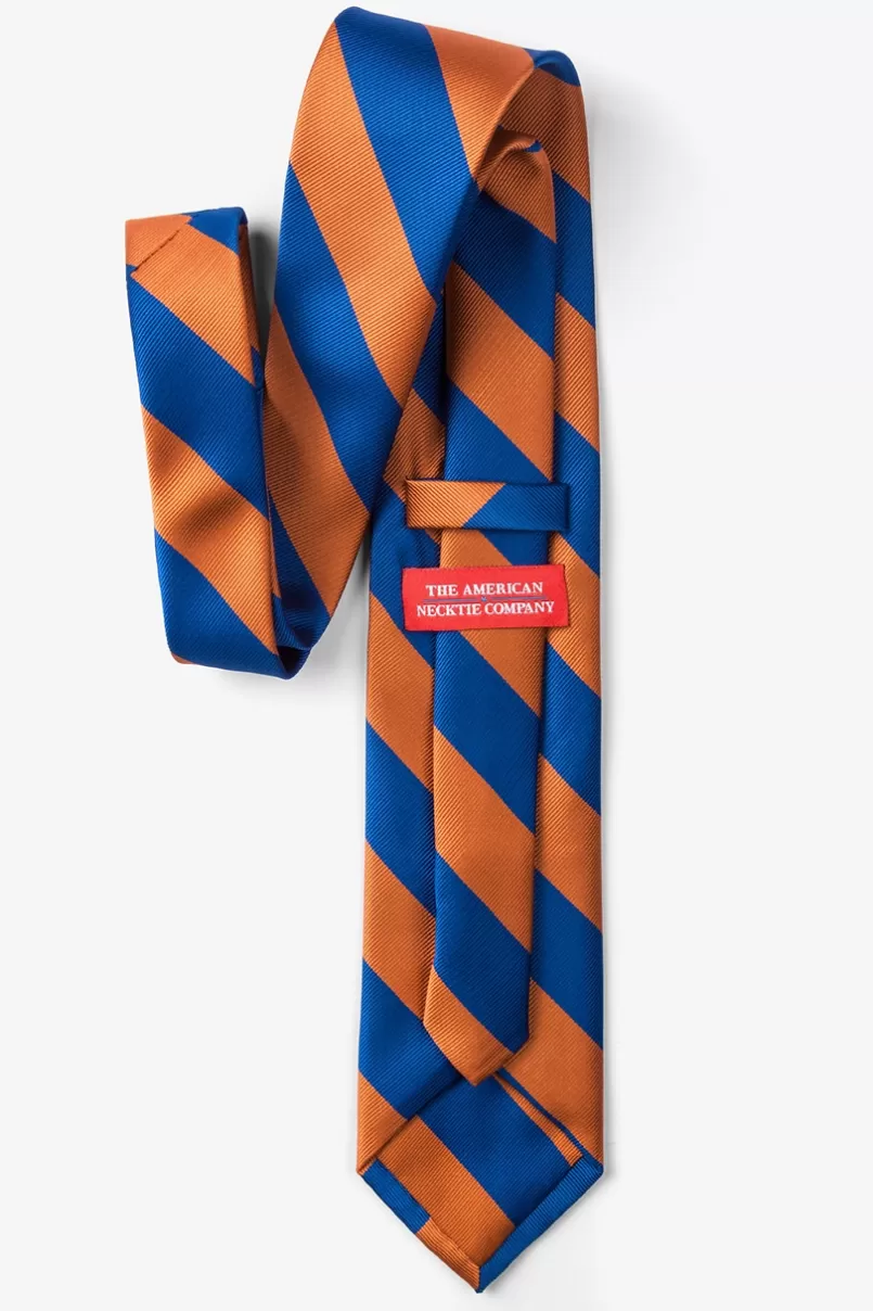 Ties Blue & Orange Stripe Tie Blue&Orange Cheap