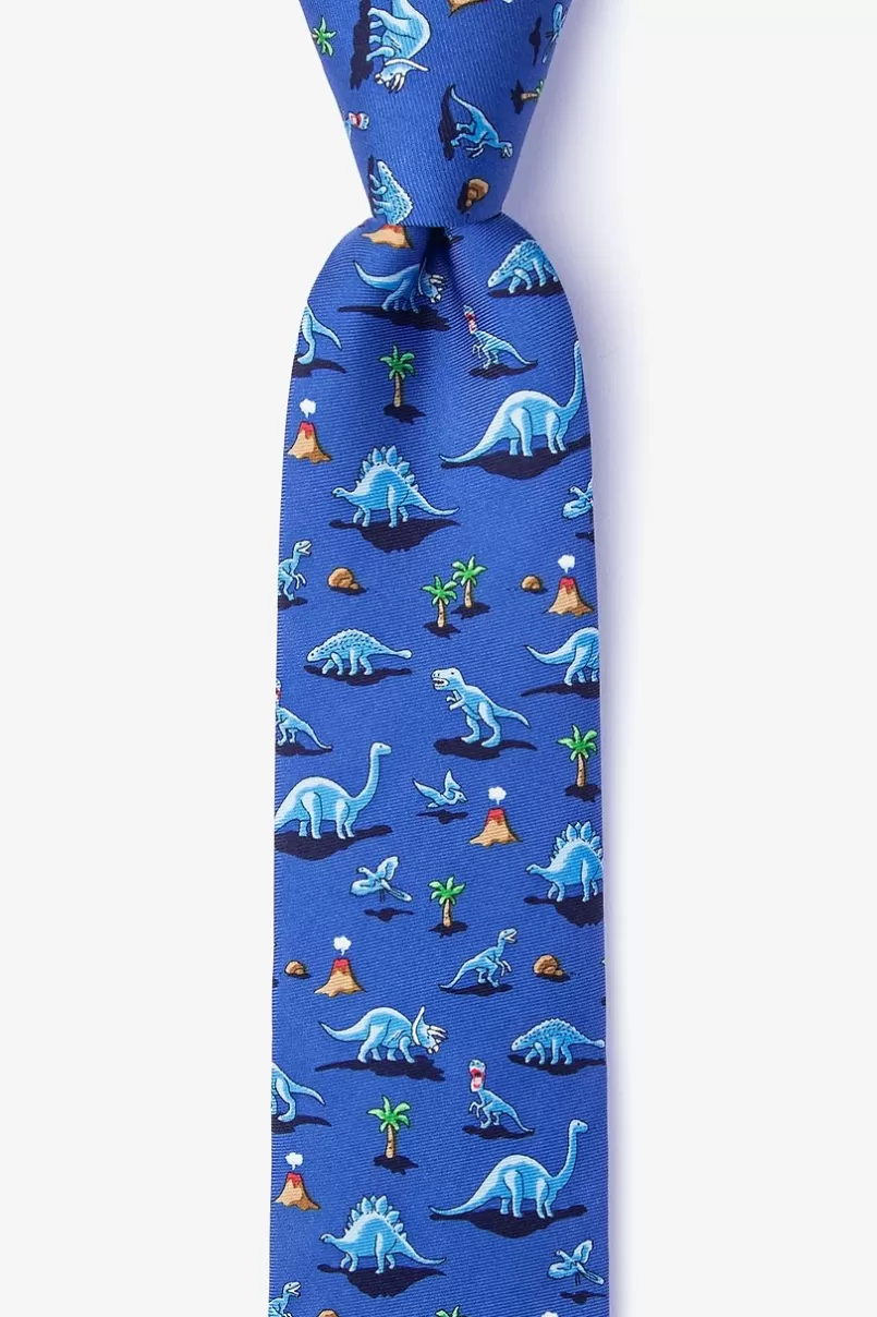 Ties Blue Classic Jurassic Skinny Tie Clearance