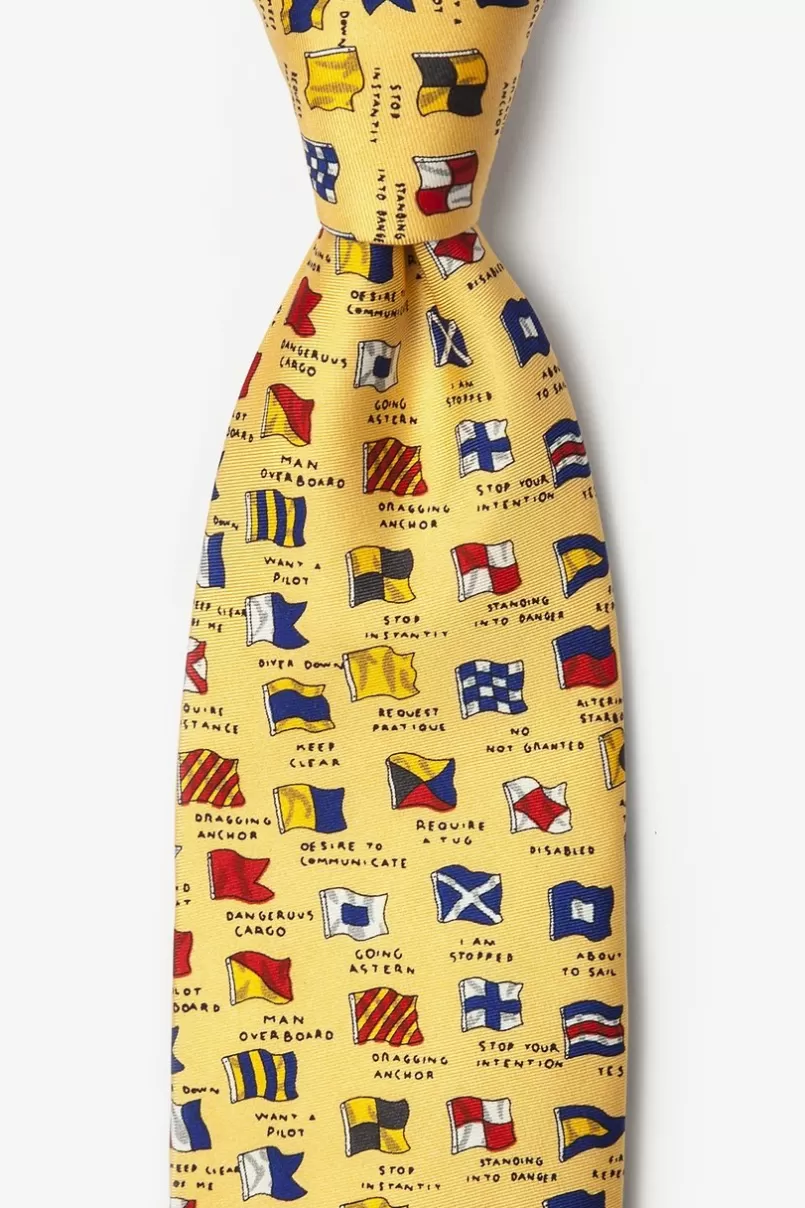 Ties Boating Signals Yellow Tie Best Sale