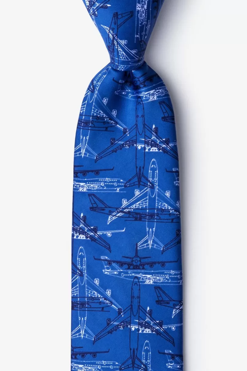 Ties Boeing 747 Blue Tie Hot