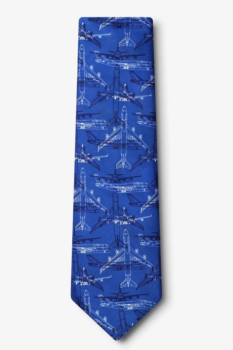 Ties Boeing 747 Blue Tie Hot