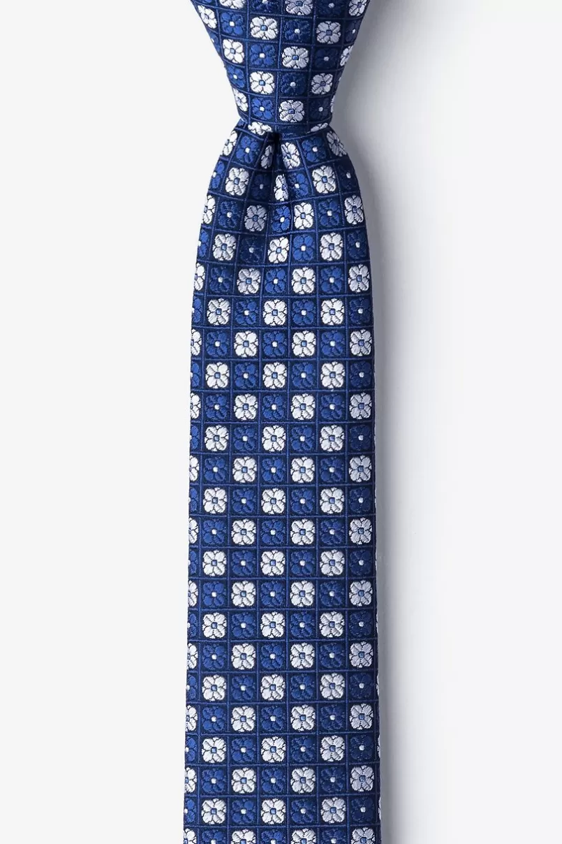 Ties Boracay Navy Blue Skinny Tie NavyBlue Hot