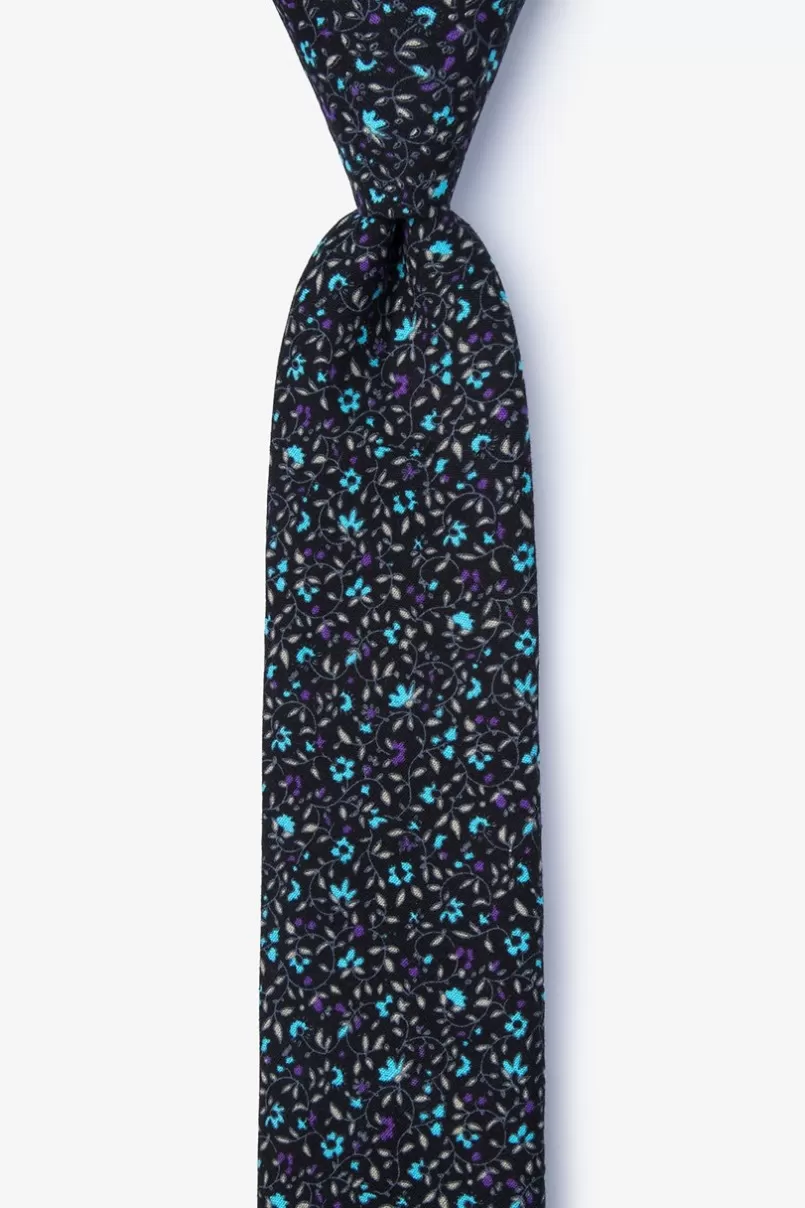 Ties Boyce Black Skinny Tie Clearance