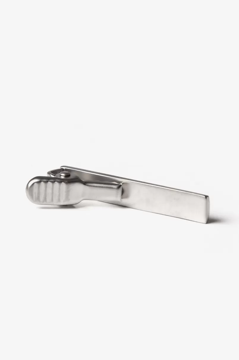 Ties Brando Matte Finish Matte Silver Tie Bar Store