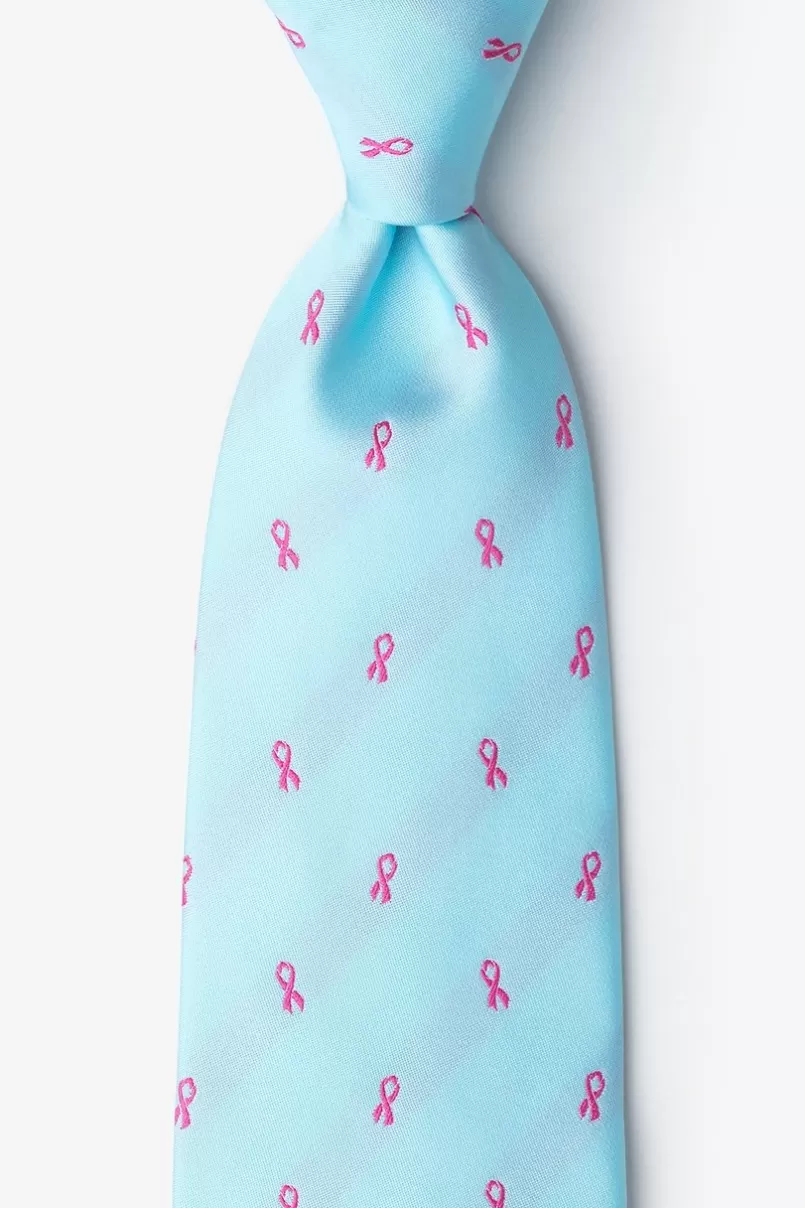 Ties Breast Cancer Ribbon Blue Tie New