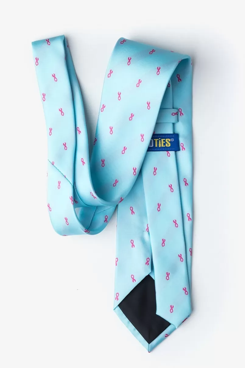 Ties Breast Cancer Ribbon Blue Tie New