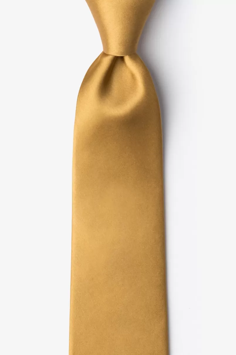 Ties Bright Gold 2.25" Skinny Tie BrightGold New