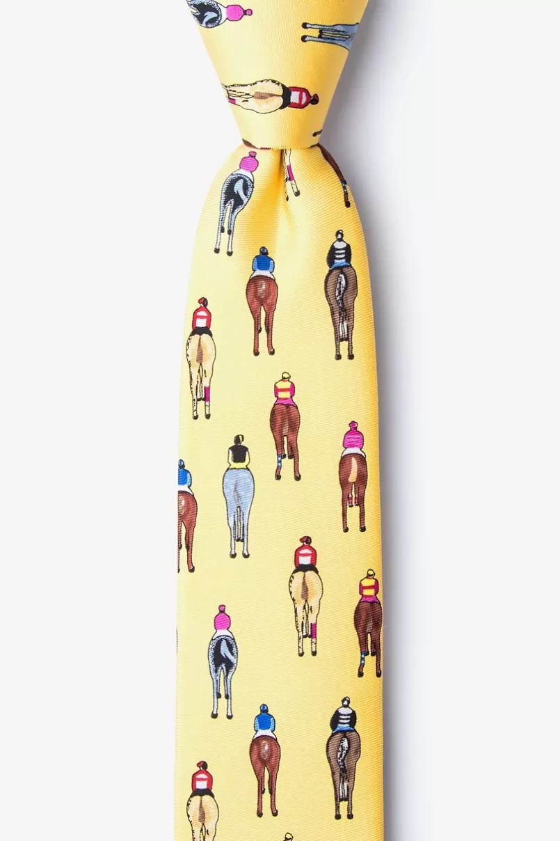 Ties Bringing Up the Rear Yellow Skinny Tie Discount