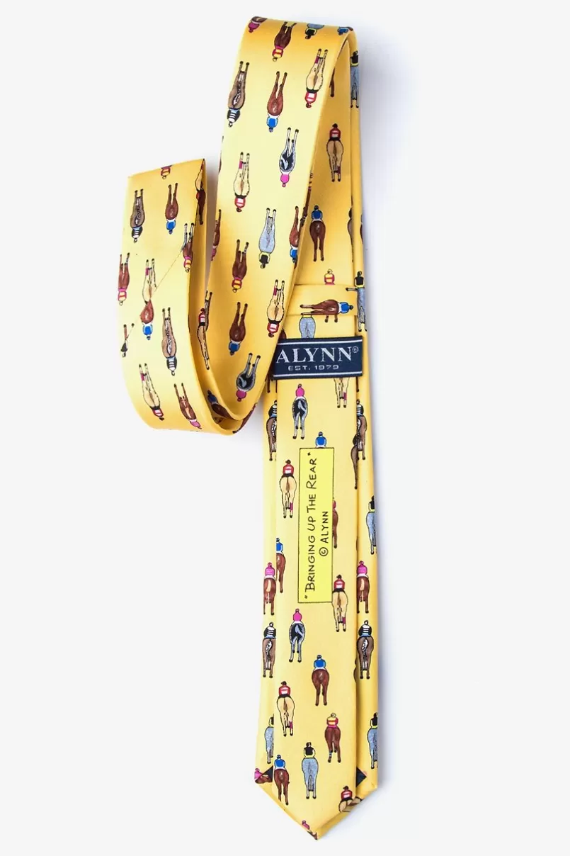 Ties Bringing Up the Rear Yellow Skinny Tie Discount