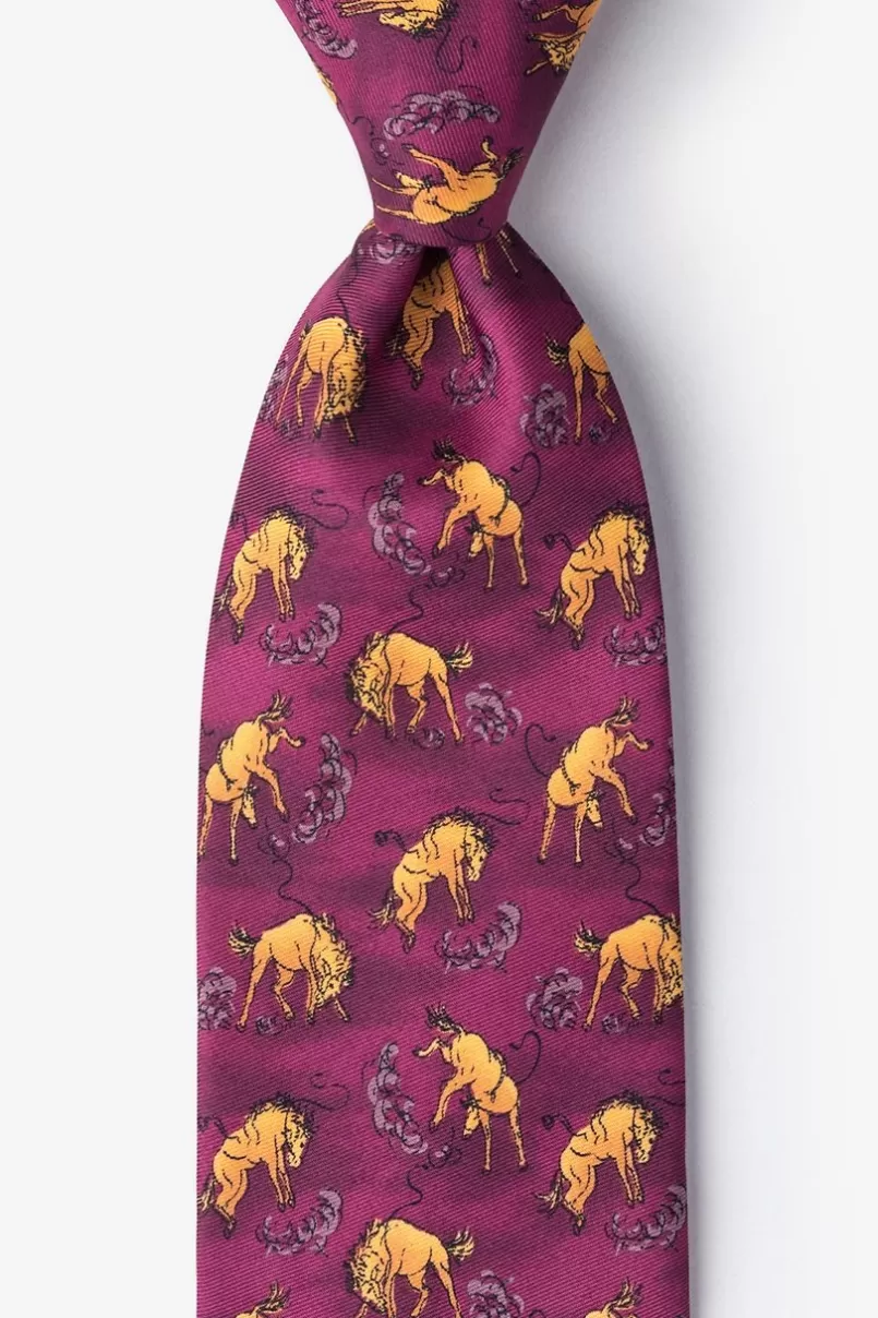 Ties Bronco Purple Tie Store