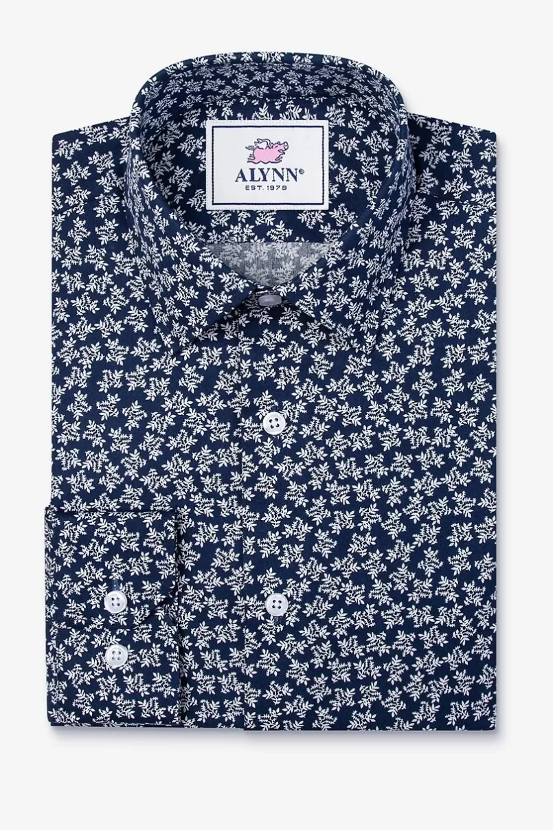 Ties Brooks Floral Navy Blue Casual Shirt NavyBlue New