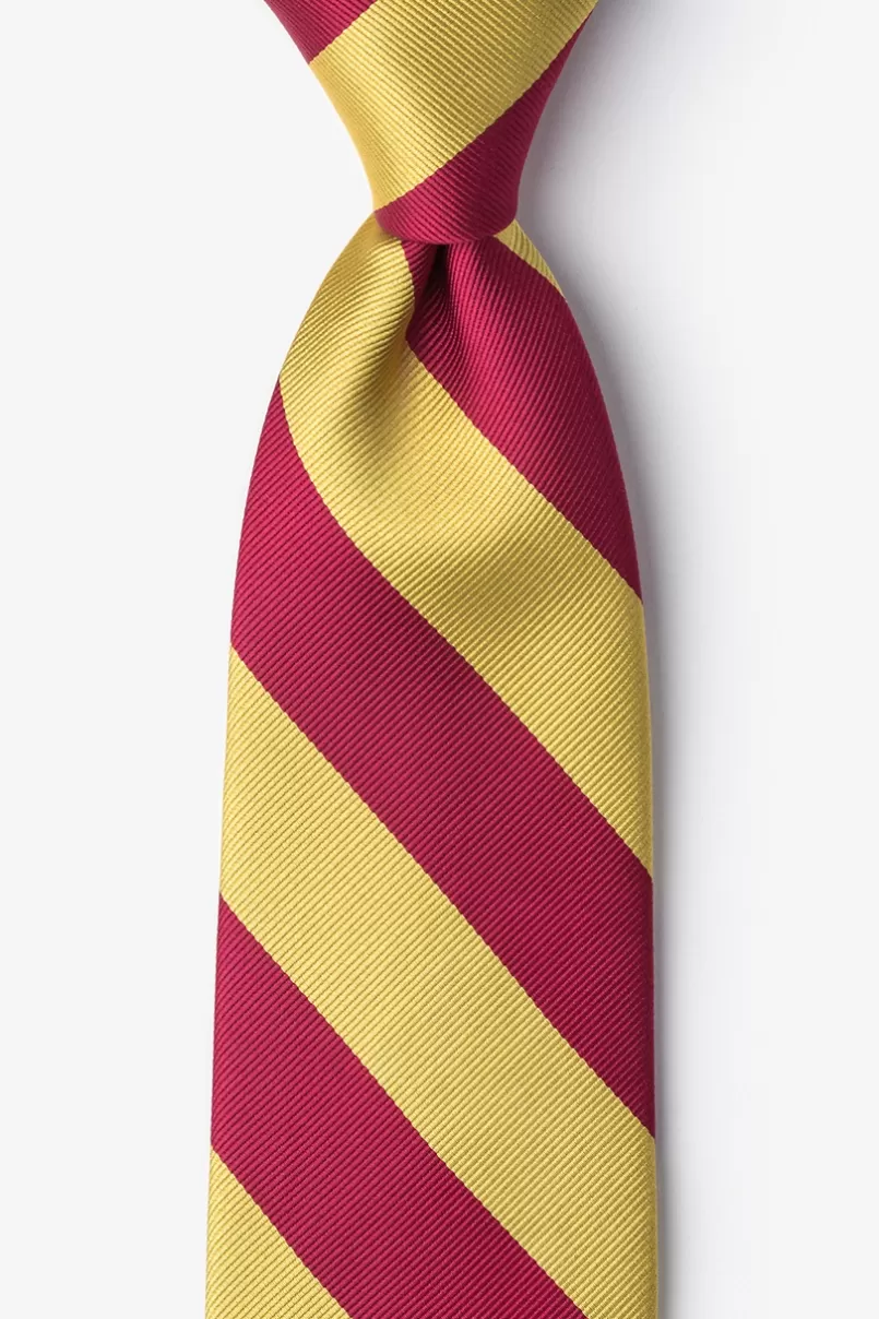 Ties Burgundy & Gold Stripe Tie Burgundy&Gold Online