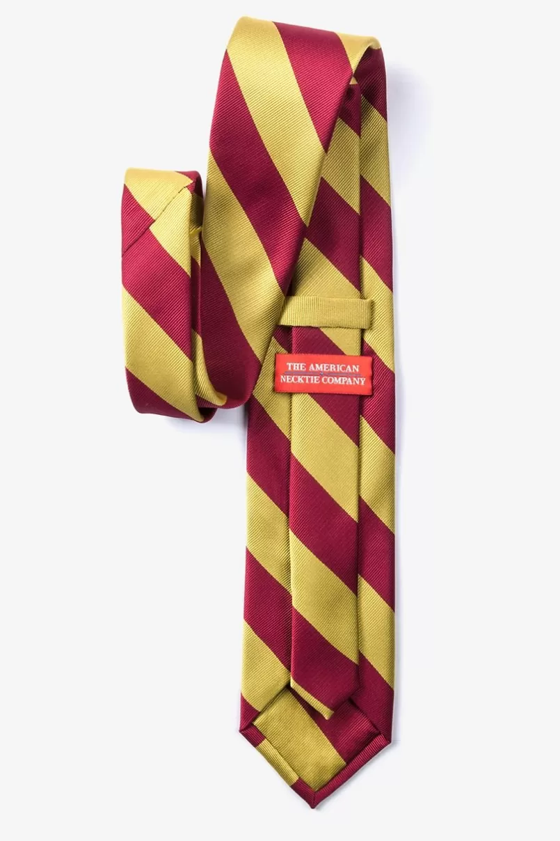 Ties Burgundy & Gold Stripe Tie Burgundy&Gold Online