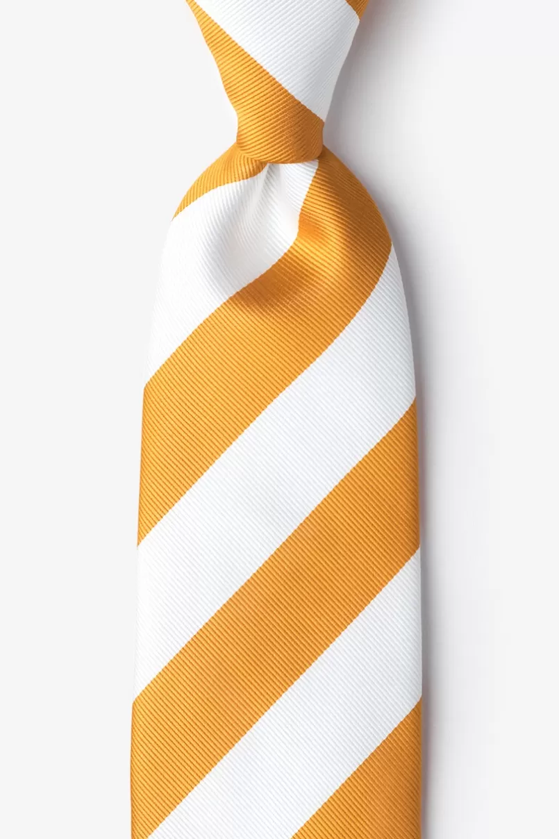 Ties Burnt Orange & White Stripe Tie BurntOrange&White Discount