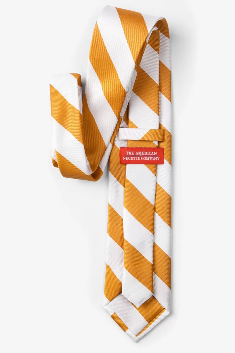 Ties Burnt Orange & White Stripe Tie BurntOrange&White Discount