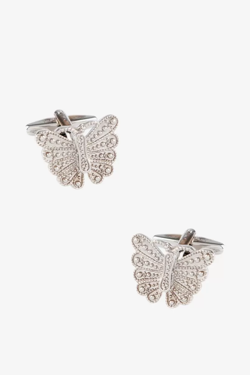 Ties BUTTERFLY Silver Cufflinks Hot