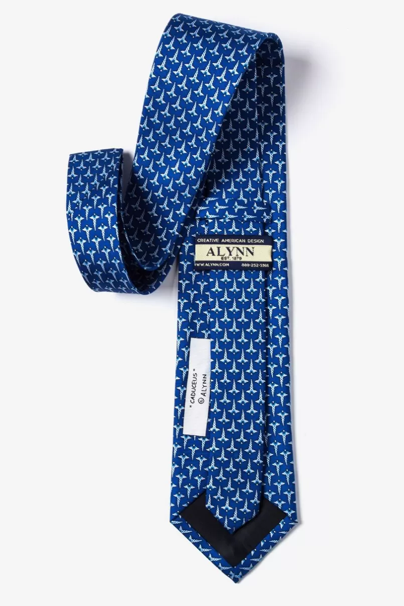 Ties Caduceus Navy Blue Tie Hot