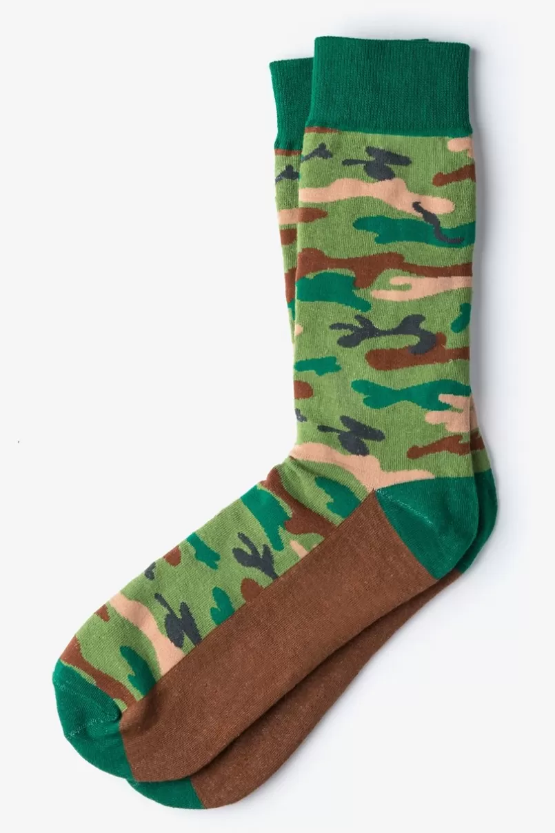 Ties Camouflage Sock Green Shop