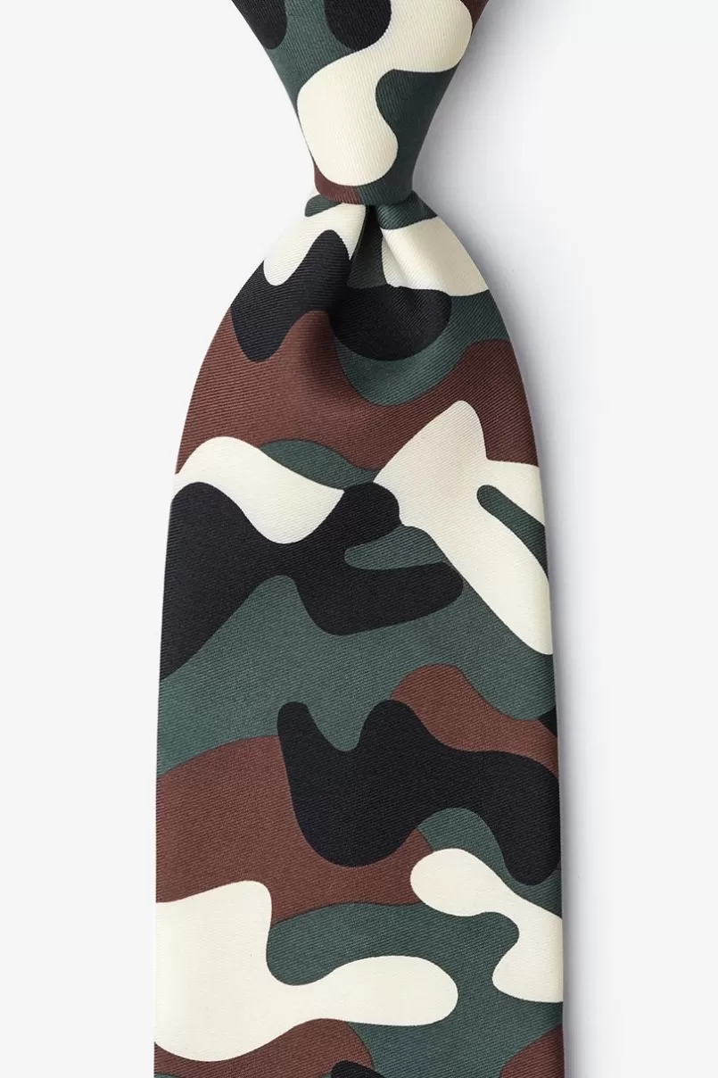 Ties Camouflage Green Tie Cheap