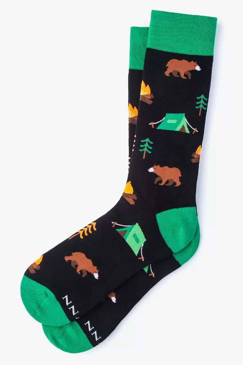 Ties Camping Sock Black Cheap