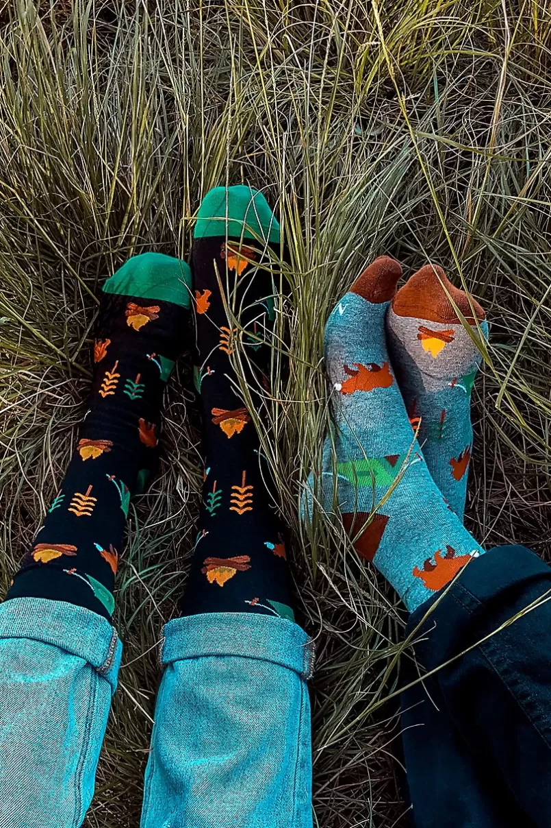 Ties Camping Sock Gray Flash Sale