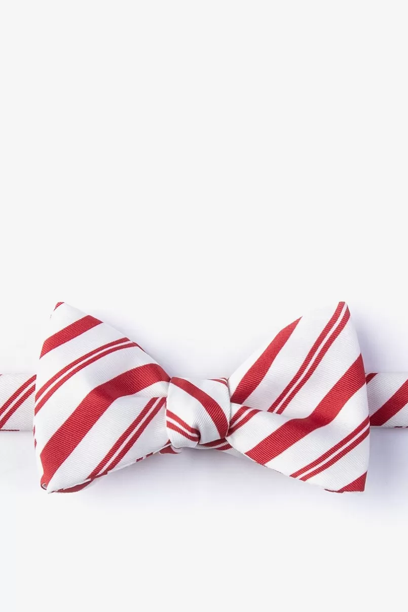 Ties Candy Cane Red Self-Tie Bow Tie Hot