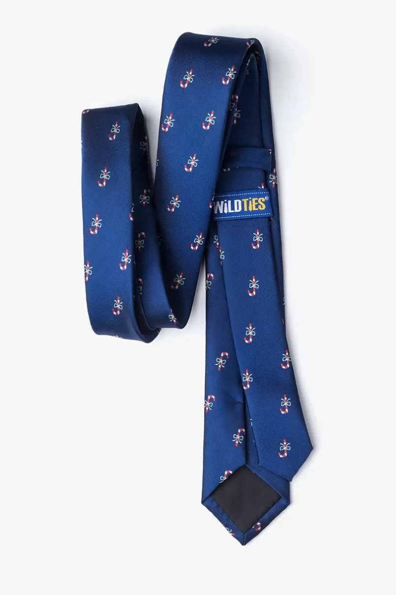 Ties Candy Canes Navy Blue Skinny Tie Online