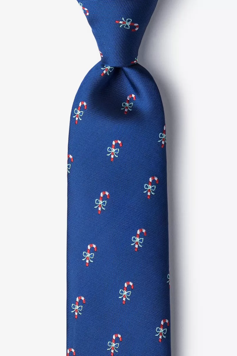 Ties Candy Canes Navy Blue Tie Sale