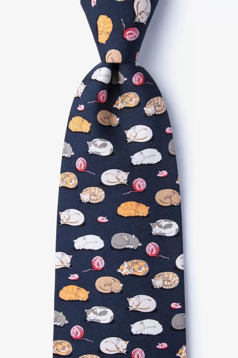 Ties Cat Nap Charcoal Tie Cheap