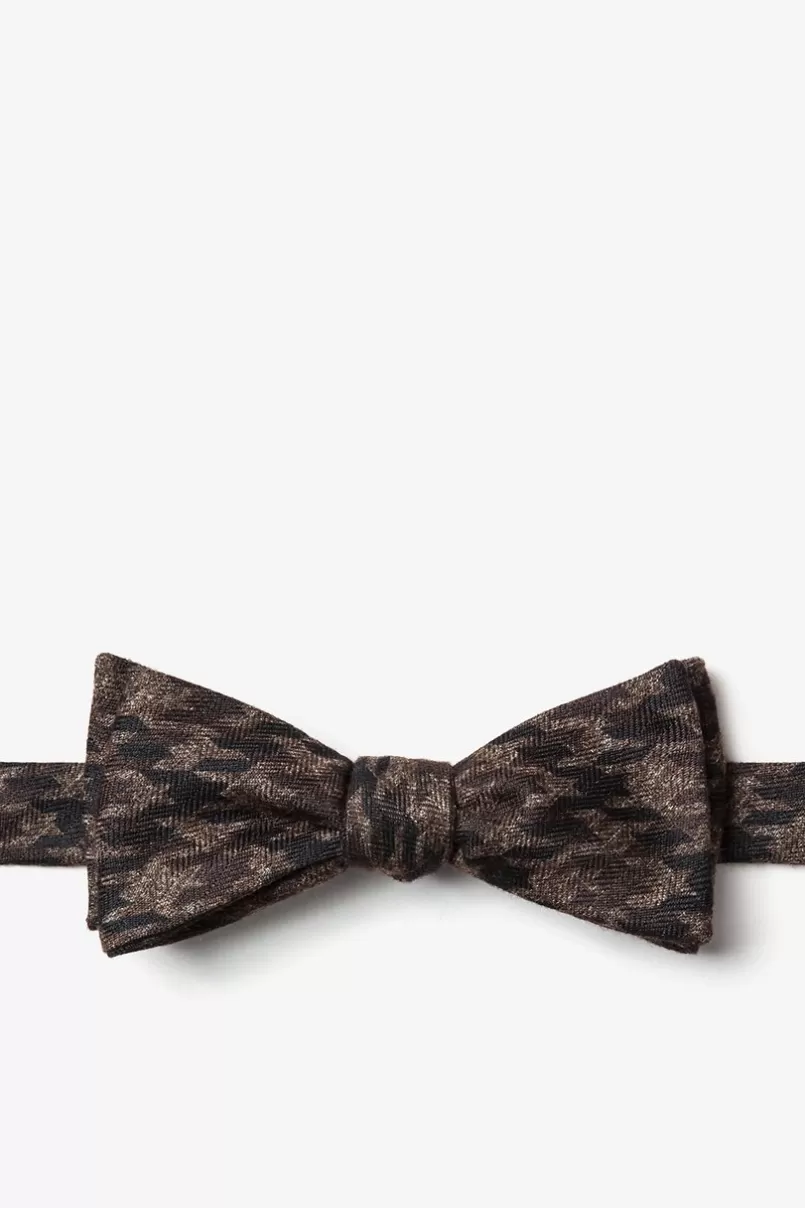 Ties Chandler Skinny Bow Tie Brown Clearance