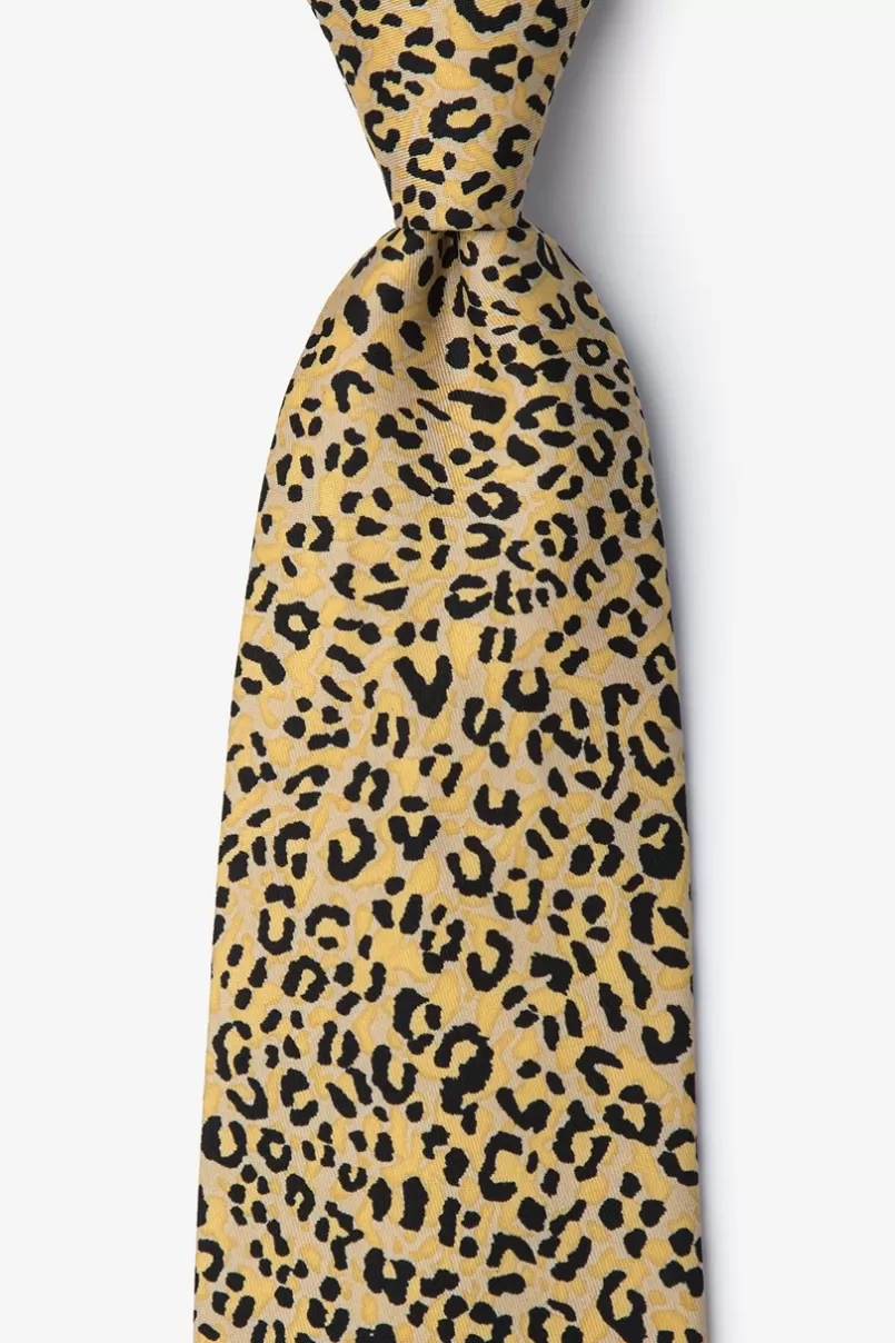 Ties Cheetah Animal Print Orange Tie Hot