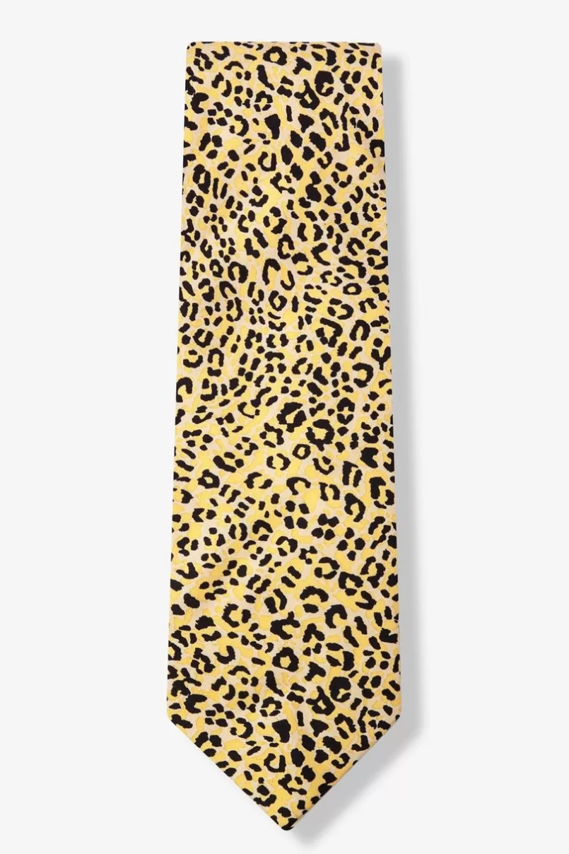 Ties Cheetah Animal Print Orange Tie Hot