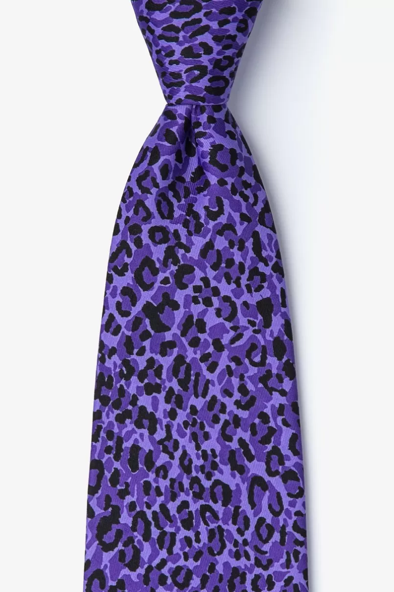 Ties Cheetah Animal Print Purple Tie Best Sale