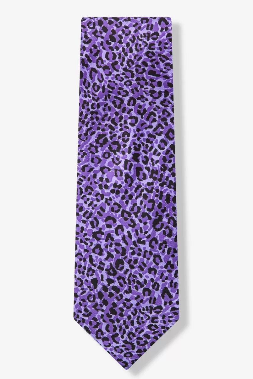 Ties Cheetah Animal Print Purple Tie Best Sale