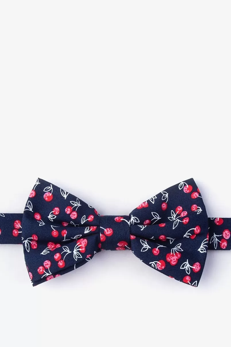 Ties Cherry Navy Blue Pre-Tied Bow Tie NavyBlue New