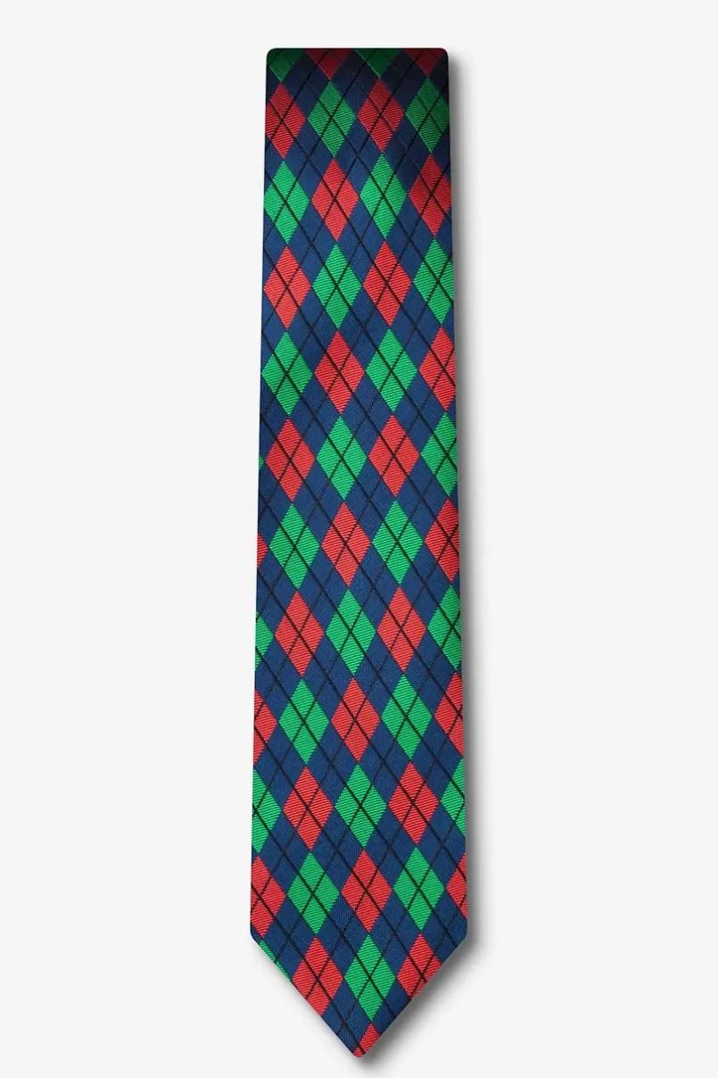 Ties Christmas Argyle Navy Blue Skinny Tie NavyBlue Cheap