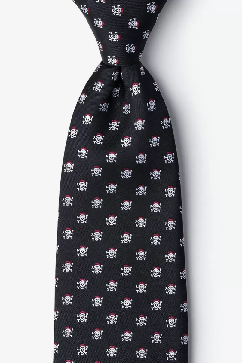 Ties Christmas Skulls Extra Long Tie Black Discount