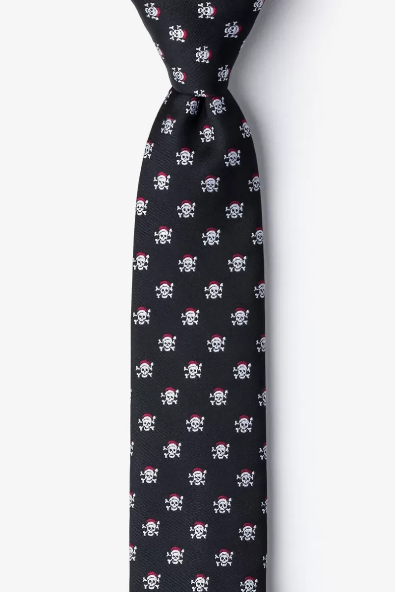 Ties Christmas Skulls Skinny Tie Black Shop