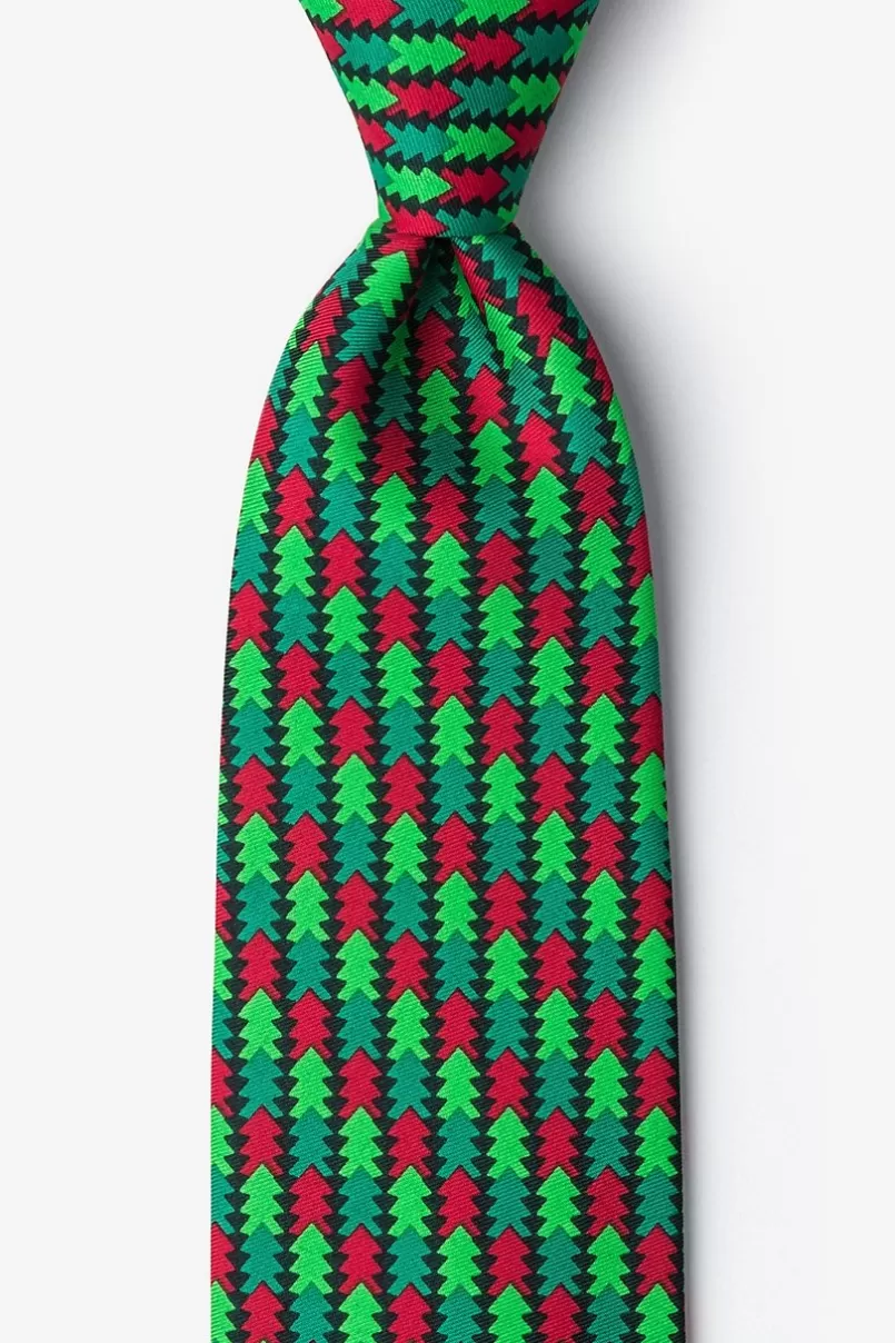 Ties Christmas Tree Abstract Hunter Green Tie HunterGreen Clearance