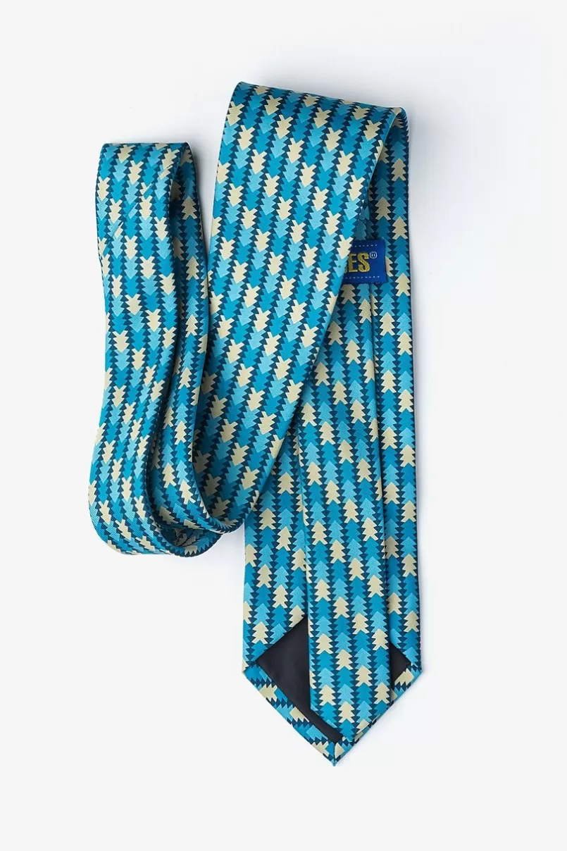 Ties Christmas Tree Abstract Navy Blue Extra Long Tie Fashion