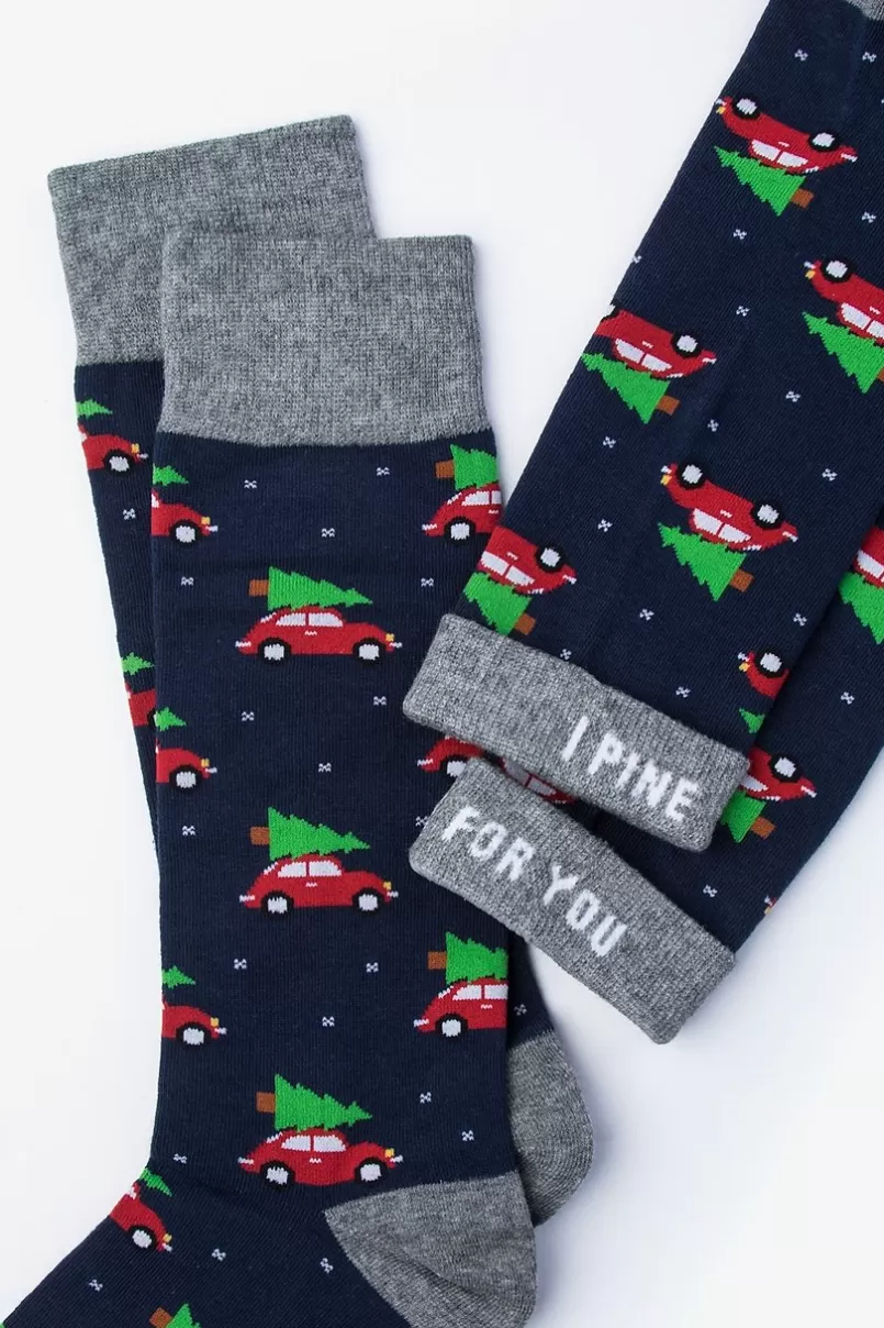 Ties Christmas Vacation Navy Blue Sock Online