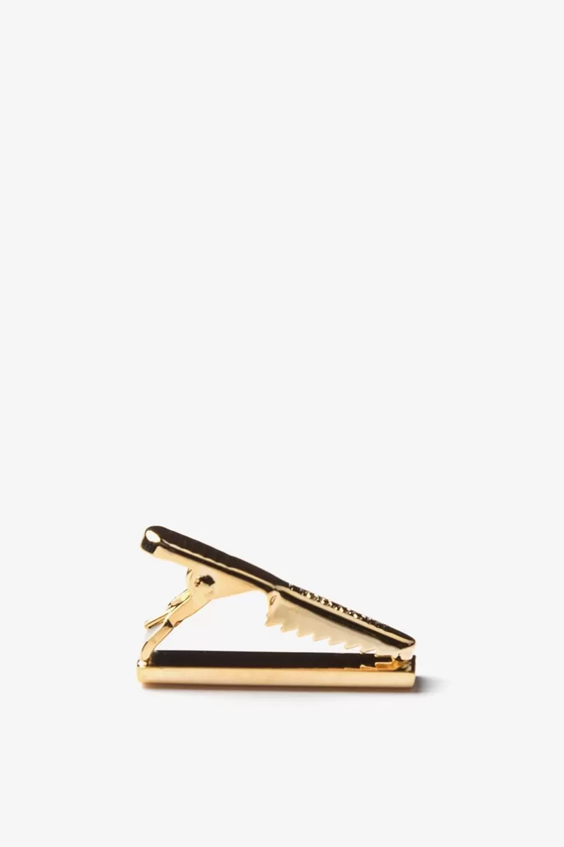 Ties Chrome Curved Tie Bar Gold Store