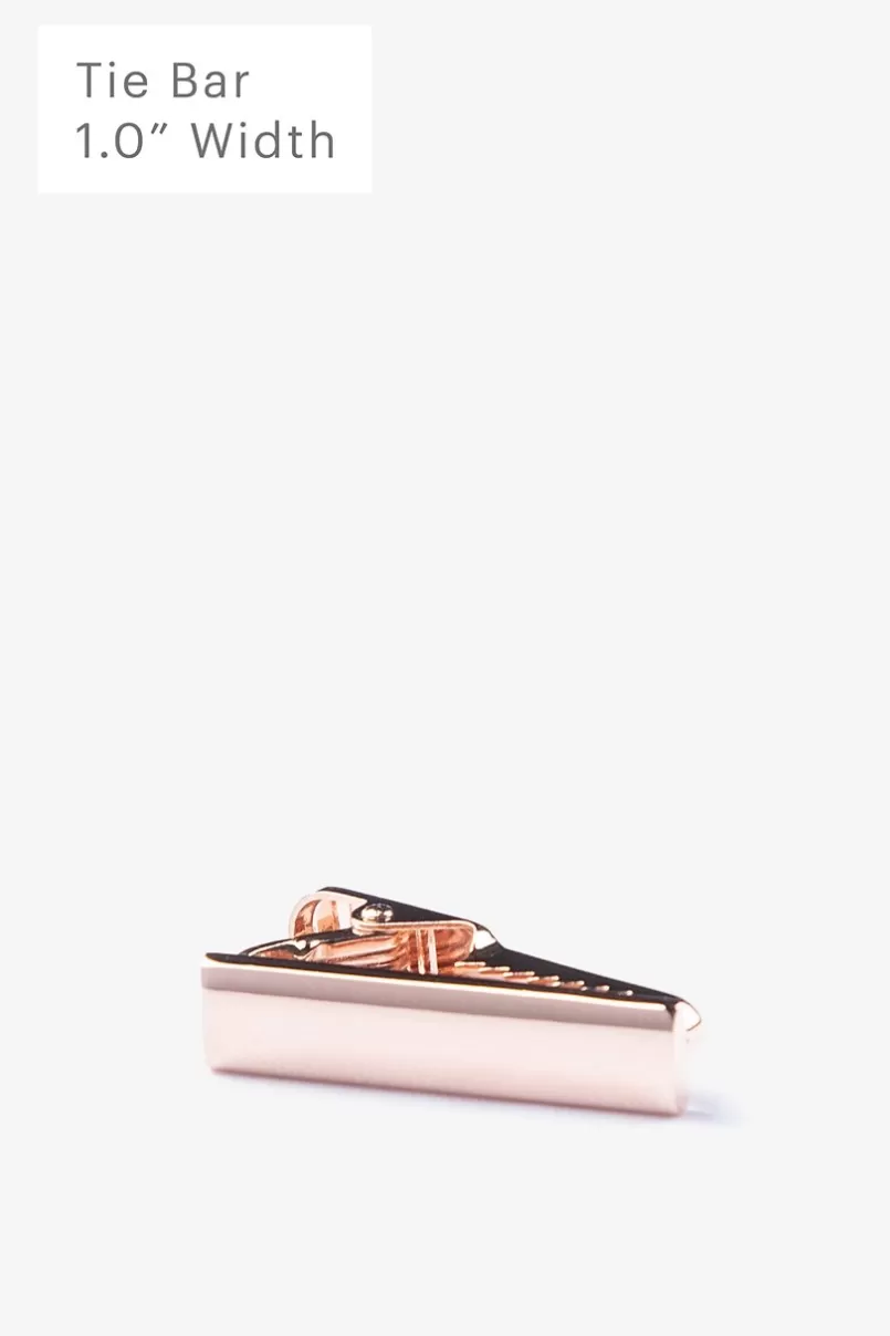 Ties Chrome Curved Rose Gold Tie Bar RoseGold Online