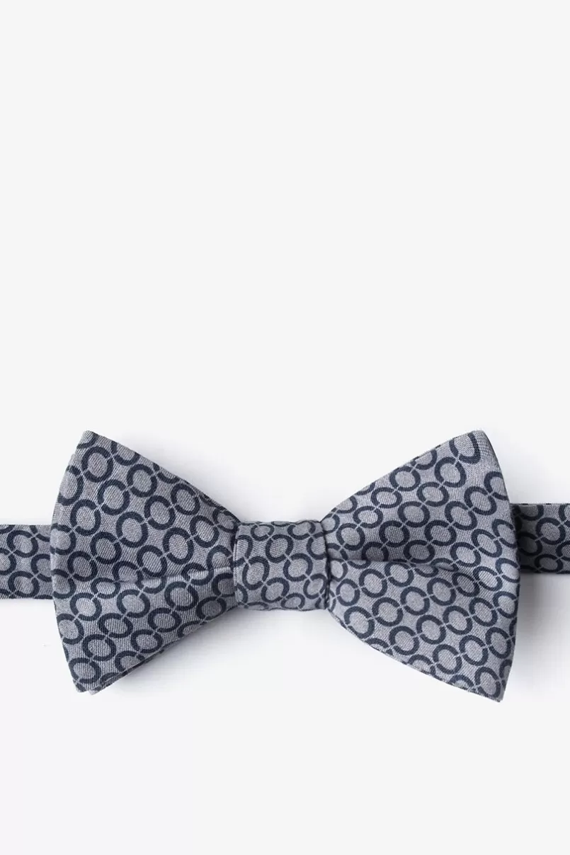 Ties Circleville Gray Self-Tie Bow Tie Discount