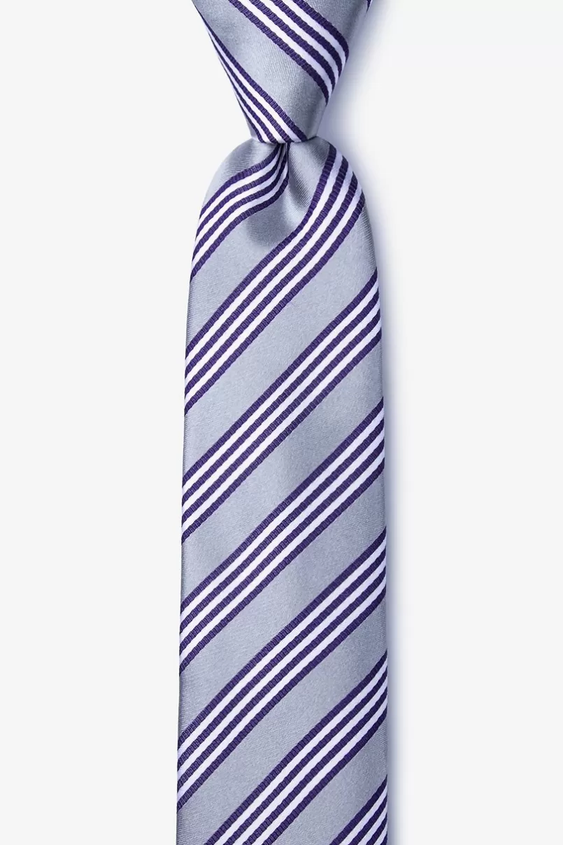 Ties Clare Skinny Tie Silver Sale