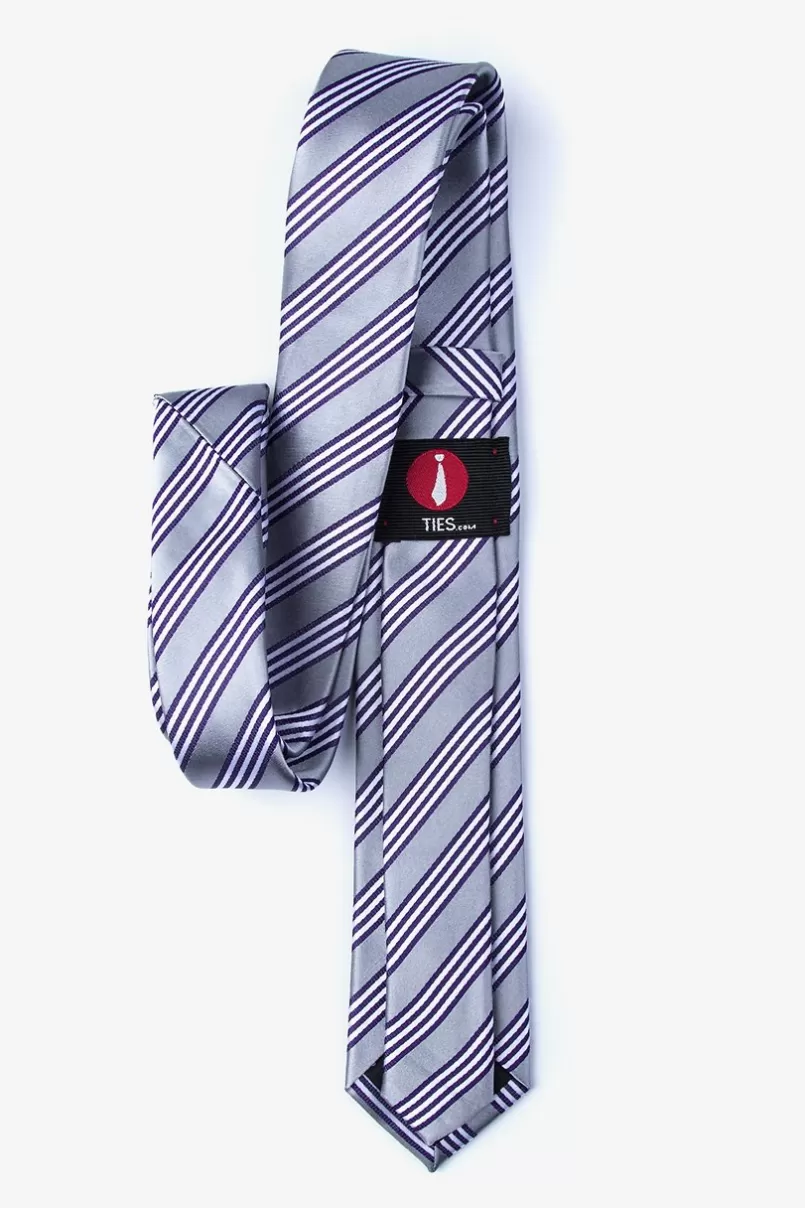 Ties Clare Skinny Tie Silver Sale