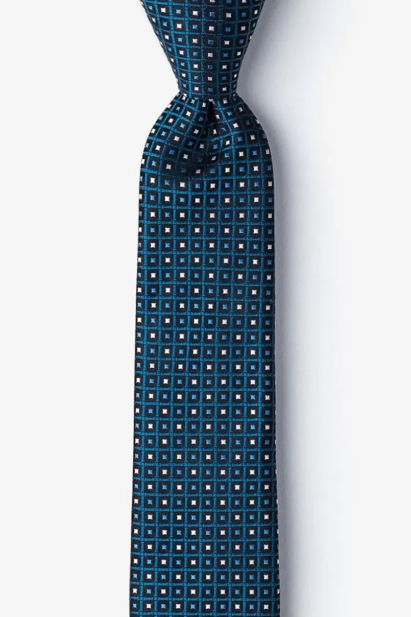 Ties Clavering Teal Skinny Tie Sale